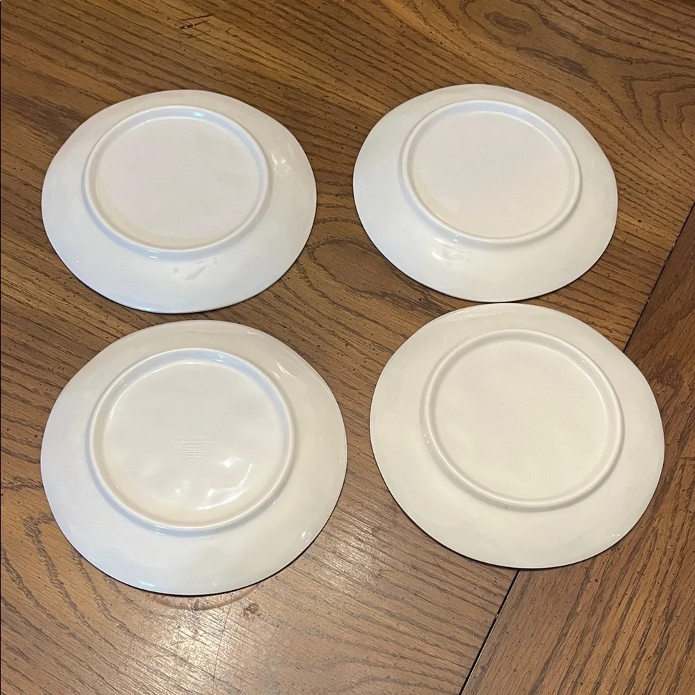 Rae Dunn Ivory 'Gobble' Dessert/Salad Melamine Plates, set of‎ 4